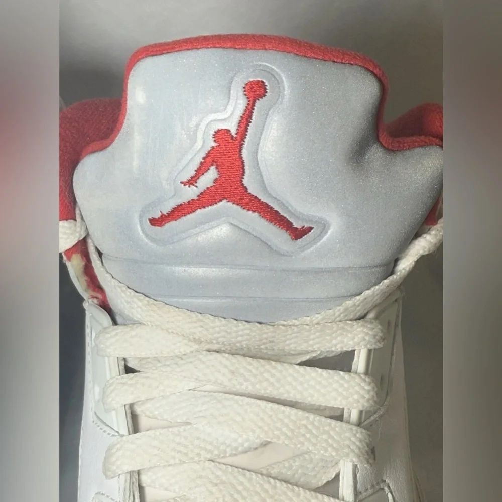Mens Size 8 Nike Air Jordan 5 V Retro Shoes Fire
Red Silver Tongue 2020 PROJECT - Picture 7 of 10
